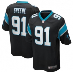 Men Carolina Panthers Kevin Greene 91 Black Vapor Limited Jerseys