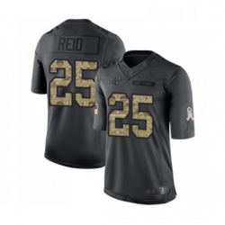 Mens Carolina Panthers 25 Eric Reid Limited Black 2016 Salute to Service Football Jersey