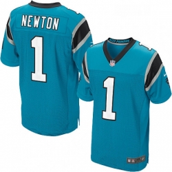 Mens Nike Carolina Panthers 1 Cam Newton Elite Blue Alternate NFL Jersey