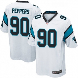 Mens Nike Carolina Panthers 90 Julius Peppers Game White NFL Jersey