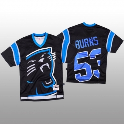 NFL Carolina Panthers 53 Brian Burns Black Men Mitchell  26 Nell Big Face Fashion Limited NFL Jersey