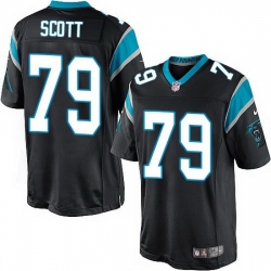 Nike Panthers #79 Chris Scott Black Team Color Mens Stitched NFL Elite Jersey