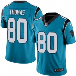 Nike Panthers #80 Ian Thomas Blue Alternate Mens Stitched NFL Vapor Untouchable Limited Jersey