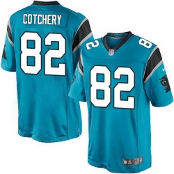 Nike Panthers #82 Jerricho Cotchery Blue Team Color Mens Stitched NFL Elite Jersey