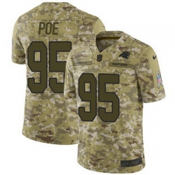 Nike Panthers #95 Dontari Poe Camo Mens Stitched NFL Limited 2018 Salute To Service Jersey