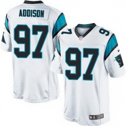 Nike Panthers #97 Mario Addison White Team Color Mens Stitched NFL Elite Jersey