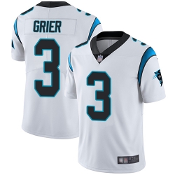 Panthers 3 Will Grier White Men Stitched Football Vapor Untouchable Limited Jersey