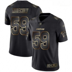 Panthers #59 Luke Kuechly Black Gold Men Stitched Football Vapor Untouchable Limited Jersey