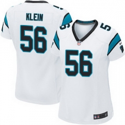 Nike Panthers #56 A.J. Klein White Team Color Women Stitched NFL Jersey