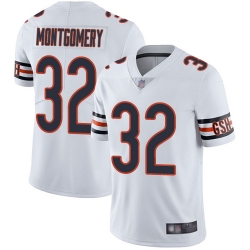 Bears 32 David Montgomery White Men Stitched Football Vapor Untouchable Limited Jersey