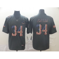 Bears 34 Walter Payton 2019 Salute To Service USA Flag Fashion Limited Jersey