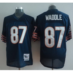 Chicago Bears 87 Waddle Blue M&N Throwback NFL Jerseys