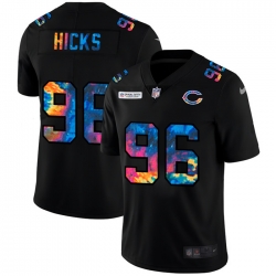 Chicago Bears 96 Akiem Hicks Men Nike Multi Color Black 2020 NFL Crucial Catch Vapor Untouchable Limited Jersey