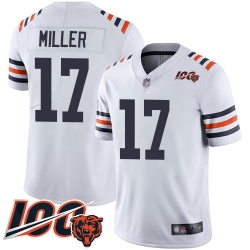 Men Chicago Bears 17 Anthony Miller White 100th Season Limited Football Jersey