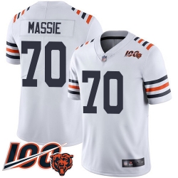 Men Chicago Bears 70 Bobby Massie White 100th Season Limited Football Jersey