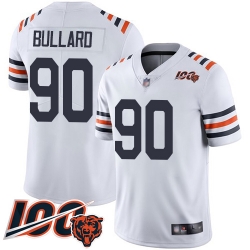 Men Chicago Bears 90 Jonathan Bullard White 100th Season Limited Football Jersey