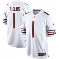 Men Nike Justin Fields White Chicago Bears 2021 NFL Draft First Round Pick Game Jersey