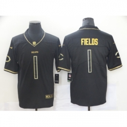 Men's Chicago Bears #1 Justin Fields Black Nike 2021 Draft First Round Pick Alternate Limited Jersey