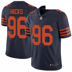 Mens Nike Chicago Bears 96 Akiem Hicks Navy Blue Alternate Vapor Untouchable Limited Player NFL Jersey