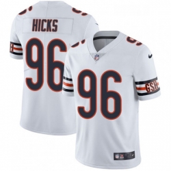 Mens Nike Chicago Bears 96 Akiem Hicks White Vapor Untouchable Limited Player NFL Jersey