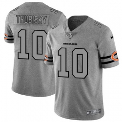 Nike Bears 10 Mitchell Trubisky 2019 Gray Gridiron Gray Vapor Untouchable Limited Jersey