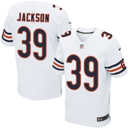 Nike Bears #39 Eddie Jackson White Mens Stitched NFL Elite Jersey