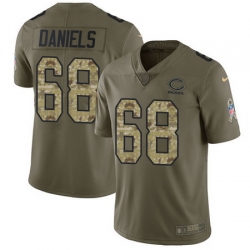 Nike Bears #68 James Daniels Olive Camo Mens Stitched NFL Limited 2017 Salute To Service Jersey