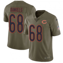 Nike Bears #68 James Daniels Olive Mens Stitched NFL Limited 2017 Salute To Service Jersey