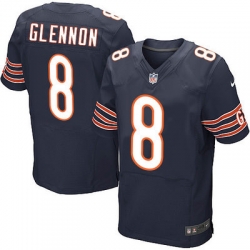 Nike Bears #8 Mike Glennon Navy Blue Team Color Mens Stitched NFL Elite Jersey