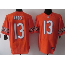 Nike Chicago Bears 13 Johnny Knox Orange Elite NFL Jersey