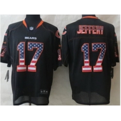 Nike Chicago Bears 17 Alshon Jeffery Black Elite USA Flag Fashion NFL Jersey