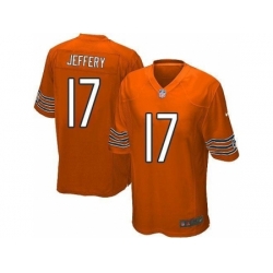 Nike Chicago Bears 17 Alshon Jeffery Orange Game NFL Jersey