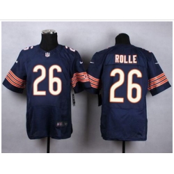 Nike Chicago Bears #26 Antrel Rolle Navy Blue Team Color Mens Stitched NFL Elite Jersey