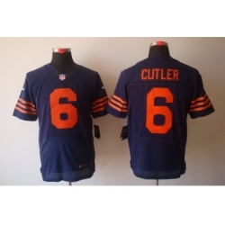 Nike Chicago Bears 6 Jay Cutler Blue Elite Orange Number NFL Jersey