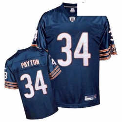 Reebok Chicago Bears 34 Walter Payton Blue Team Color Premier EQT Throwback NFL Jersey