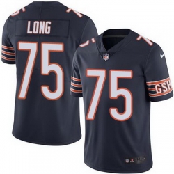 Nike Bears #75 Kyle Long Navy Blue Mens Stitched NFL Limited Rush Jersey