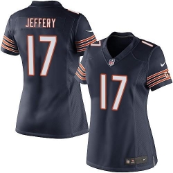 Nike NFL Chicago Bears #17 Alshon Jeffery Limited Women's Navy Blue Team Color