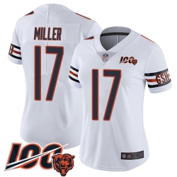 Women Chicago Bears 17 Anthony Miller White Vapor Untouchable Limited Player 100th Season Football Jersey