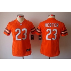 Women Nike Chicago Bears 23 Hester Orange Color[NIKE LIMITED Jersey]