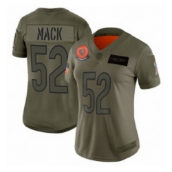 Womens Chicago Bears 52 Khalil Mack Limited Camo 2019 Salute to Service Football Jersey