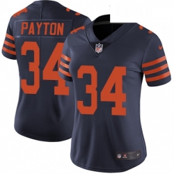 Womens Nike Chicago Bears 34 Walter Payton Elite Navy Blue Alternate NFL Jersey