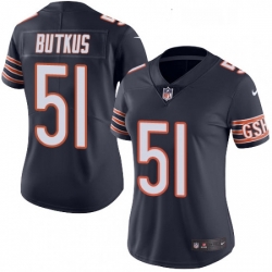 Womens Nike Chicago Bears 51 Dick Butkus Navy Blue Team Color Vapor Untouchable Limited Player NFL Jersey