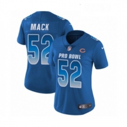 Womens Nike Chicago Bears 52 Khalil Mack Limited Royal Blue NFC 2019 Pro Bowl NFL Jersey