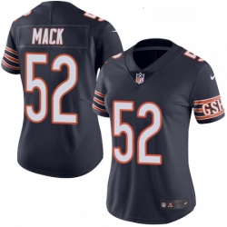 Womens Nike Chicago Bears 52 Khalil Mack Navy Blue Team Color Vapor Untouchable Limited Player NFL Jersey