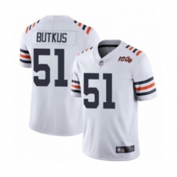 Youth Chicago Bears 51 Dick Butkus White 100th Season Limited Football Jersey