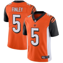 Bengals 5 Ryan Finley Orange Alternate Men Stitched Football Vapor Untouchable Limited Jersey