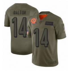 Men Cincinnati Bengals 14 Andy Dalton Limited Camo 2019 Salute to Service Football Jersey