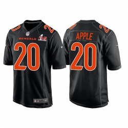 Men Cincinnati Bengals 20 Eli Apple 2022 Black Super Bowl LVI Game Stitched Jersey