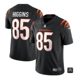 Men Cincinnati Bengals #85 Tee Higgins 2021 Black Vapor Untouchable Limited Stitched NFL Jersey