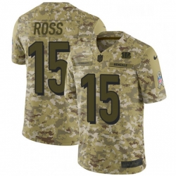 Mens Nike Cincinnati Bengals 15 John Ross Limited Camo 2018 Salute to Service NFL Jersey